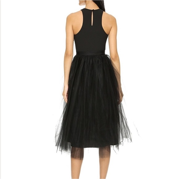 RARE Elizabeth and James Black Tulle Aneko Ballet Midi Cocktail Dress Size 8 NWT - Picture 2 of 6